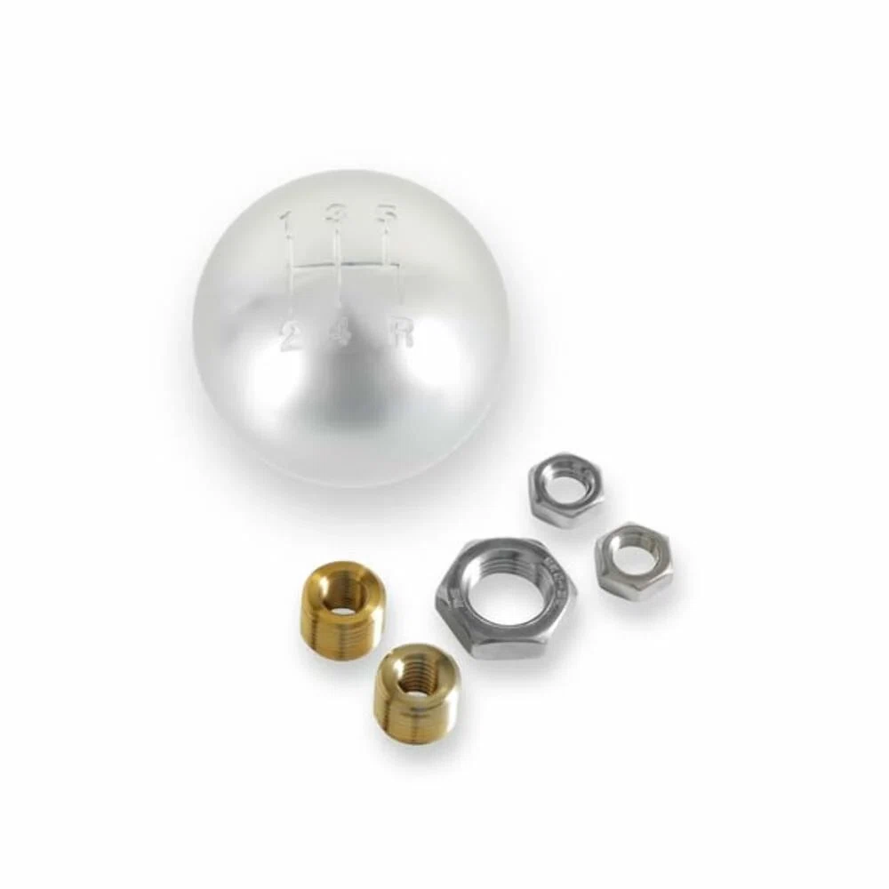 Fits Shifters W_M16X1.5 Billet Shift Knob- 5-Speed Pattern Silver-163502HST